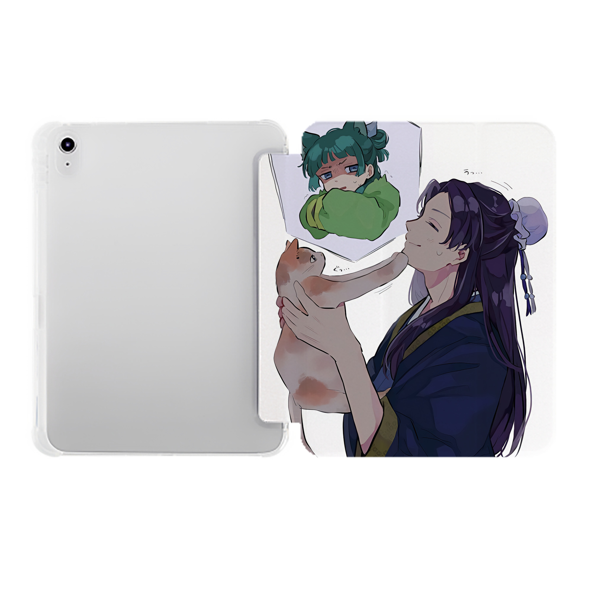 （画像用） 薬屋のひとりごと The Apothecary Diaries IPad ケース ペン収納付き 三つ折りスタンド PUレザー×シリコン 対応機種9.5/10.5/10.9インチ